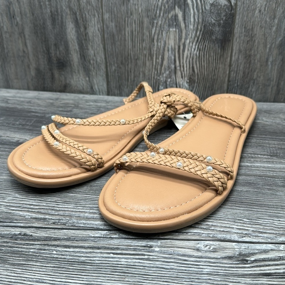 Women's Uri Sandals pearl straps - Universal Thread Tan - Picture 4 of 8